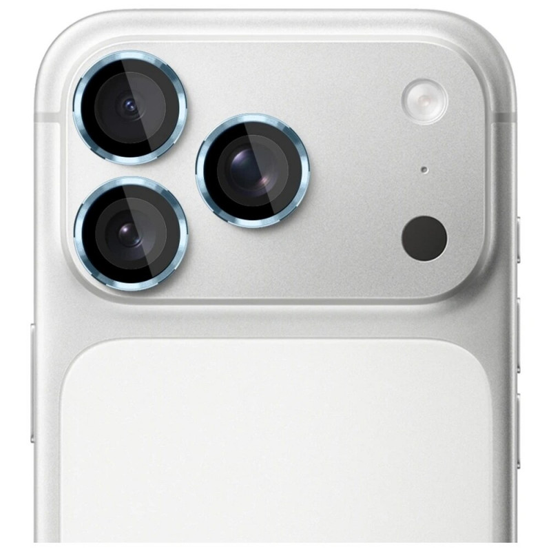 3MK Lens Protection Pro fotoaparato objektyvo grūdintas stiklas, skirtas Apple iPhone 17 Pro / 17 Pro Max, šviesiai mėlynas