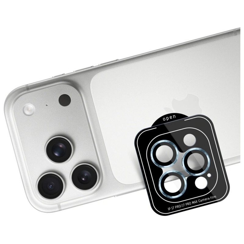 3MK Lens Protection Pro fotoaparato objektyvo grūdintas stiklas, skirtas Apple iPhone 17 Pro / 17 Pro Max, šviesiai mėlynas