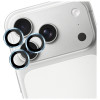 3MK Lens Protection Pro fotoaparato objektyvo grūdintas stiklas, skirtas Apple iPhone 17 Pro / 17 Pro Max, šviesiai mėlynas