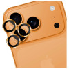 3MK Lens Protection Pro fotoaparato objektyvo grūdintas stiklas, skirtas Apple iPhone 17 Pro / 17 Pro Max, oranžinis