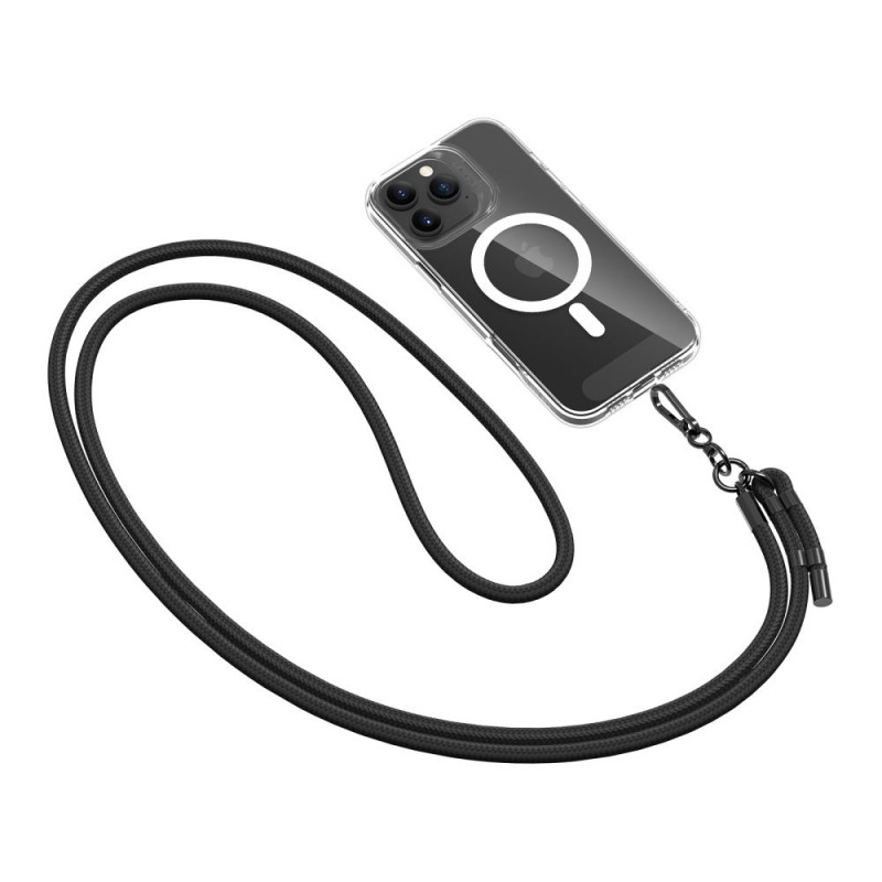 Tech-Protect C1S Rope Crossbody Strap, juodas/juodas