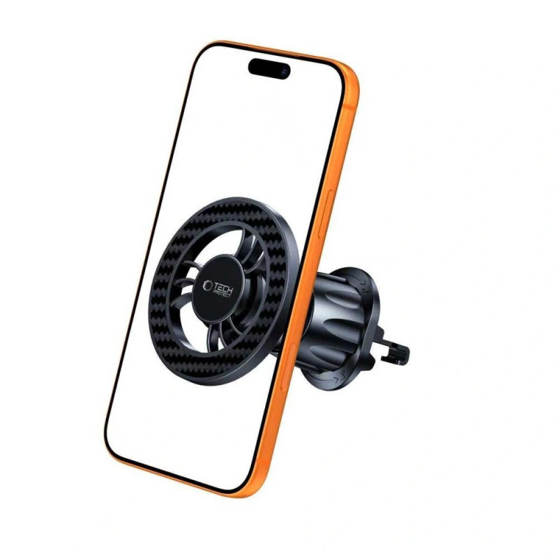 Tech-Protect N56 magnetinis MagSafe automobilinis laikiklis su ventiliacijos angos tvirtinimu, Carbon Black