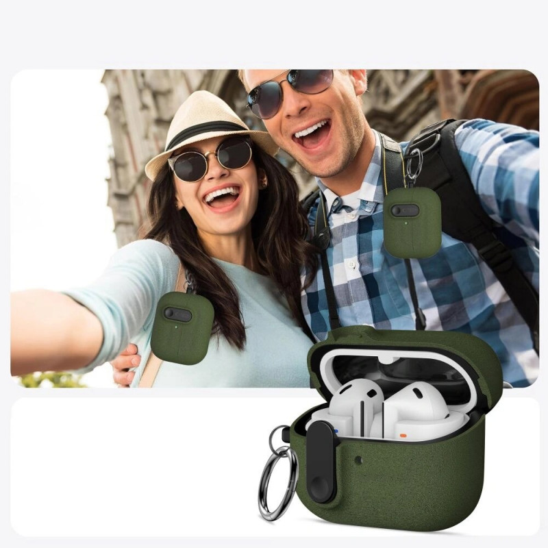 Tech-Protect Slim Hook dėklas Samsung Galaxy Buds 3 / 3 FE / 3 Pro, Olive Green