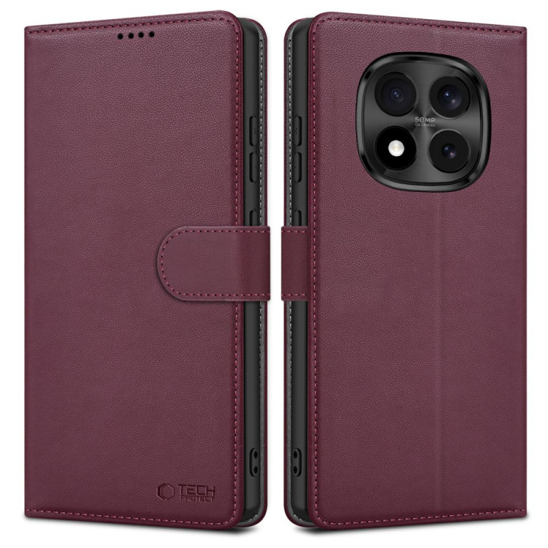 Tech-Protect piniginės tipo dėklas Xiaomi Redmi Note 15 Pro 5G THP5097, Burgundy