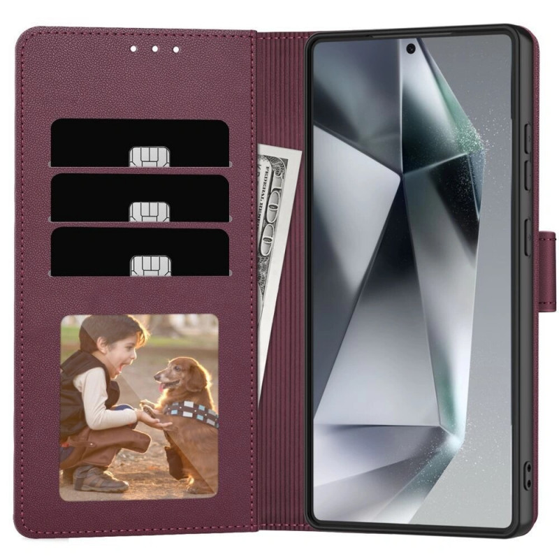 Tech-Protect piniginės tipo dėklas Xiaomi Redmi Note 15 Pro 5G THP5097, Burgundy
