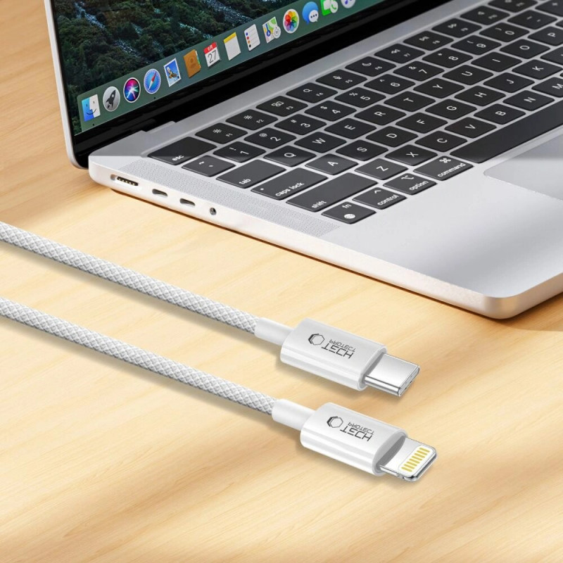 Tech-Protect Ultraboost Lite USB-C / Lightning kabelis PD27W/3A 200 cm, Cool Grey