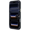 Guess GUE005537-0 Grained Round Strass Logo MagSafe dėklas, skirtas Apple iPhone 18 Pro Max / 17 Pro Max, juodas