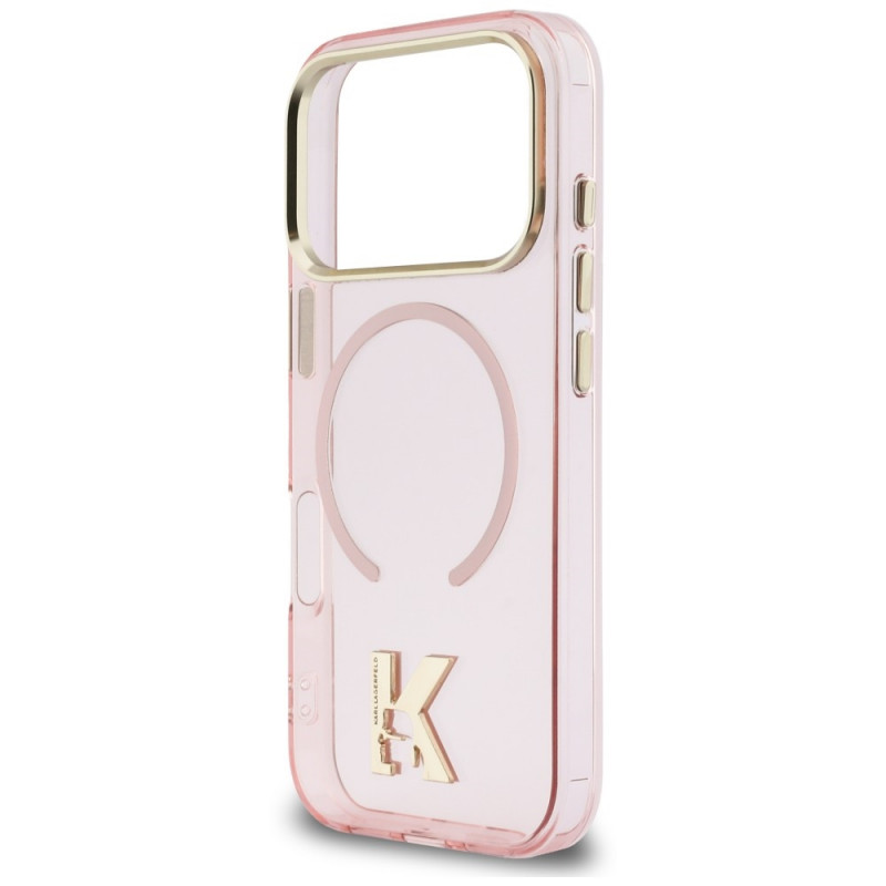 Karl Lagerfeld IML K Head dėklas KF003412, skirtas Apple iPhone 18 Pro Max / 17 Pro Max, rožinis