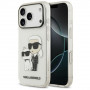 Karl Lagerfeld IML NFT Glitter Karl&Choupette dėklas KF003400, skirtas Apple iPhone 18 Pro Max / 17 Pro Max, skaidrus