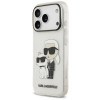 Karl Lagerfeld IML NFT Glitter Karl&Choupette dėklas KF003400, skirtas Apple iPhone 18 Pro Max / 17 Pro Max, skaidrus
