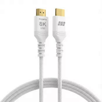 EFB Elektronik HDMI-21-00010 HDMI kabelis Ultra High Speed, 8K60Hz, 48 Gbit/s, 1 m, baltas, suderinamas su HDMI 2.1/2.0