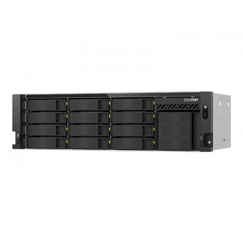 QNAP TS-h1655XeU-RP-8G 16 skyrių negilus spintinis NAS, 8 GB RAM, 2x 10GbE, rezervinis maitinimo šaltinis