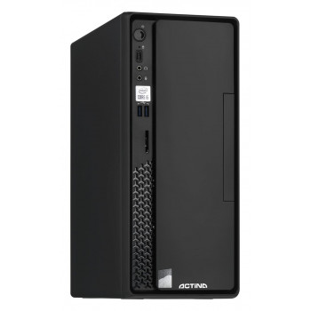 Actina Prime i3-12100 Mini Tower stacionarus kompiuteris, Intel Core i3-12100, 8 GB DDR4 RAM, 512 GB SSD, Windows 11 Home, juodas