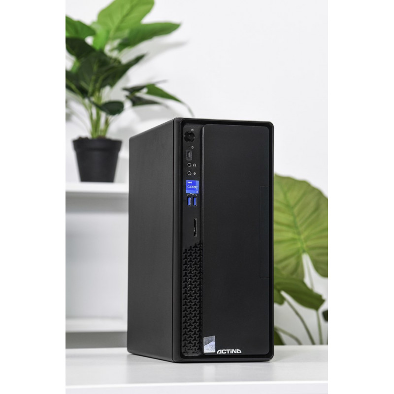 Actina Prime i3-12100 Mini Tower stacionarus kompiuteris, Intel Core i3-12100, 8 GB DDR4 RAM, 512 GB SSD, Windows 11 Home, juodas