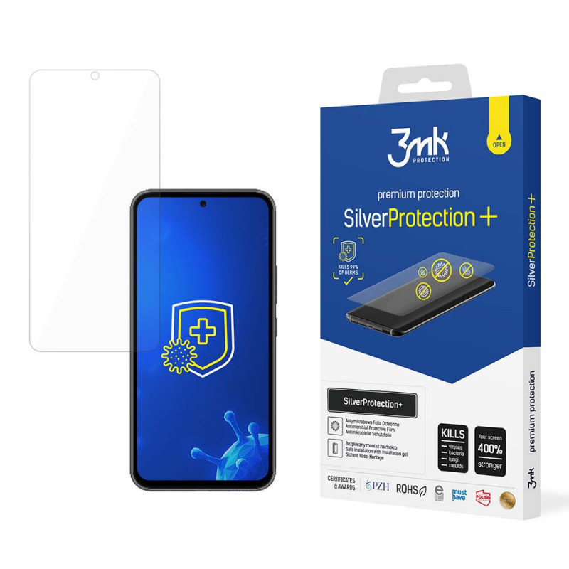 3MK SilverProtection+ antimikrobinė ekrano apsauga, skirta Samsung Galaxy A54 5G