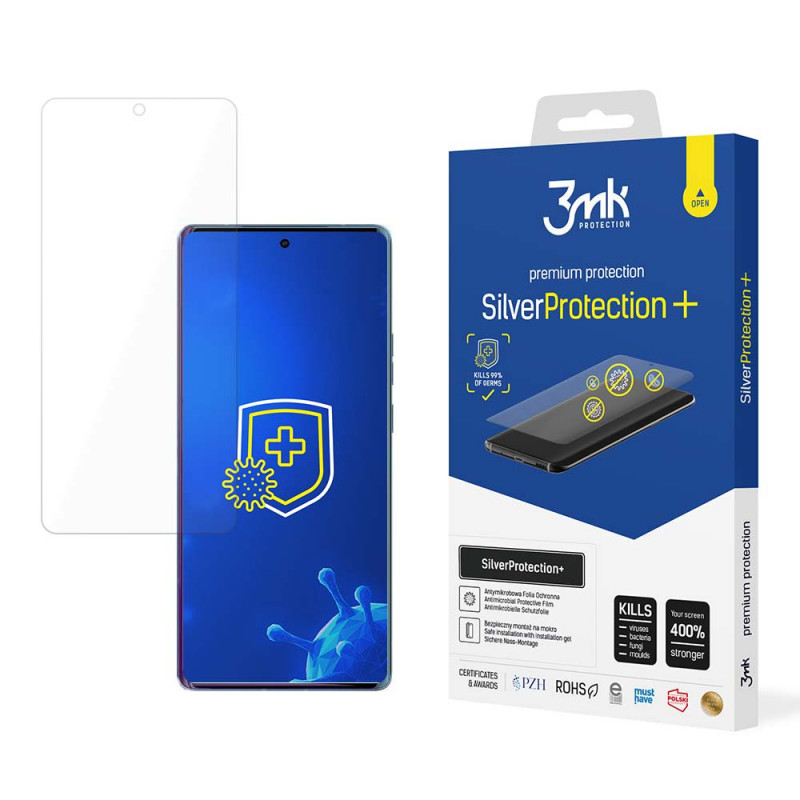 3MK SilverProtection+ antimikrobinė ekrano apsauga, skirta Motorola Edge 40 Pro 5G
