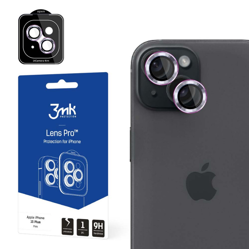 3MK Lens Protection Pro Apple iPhone 15 Plus, rožinis