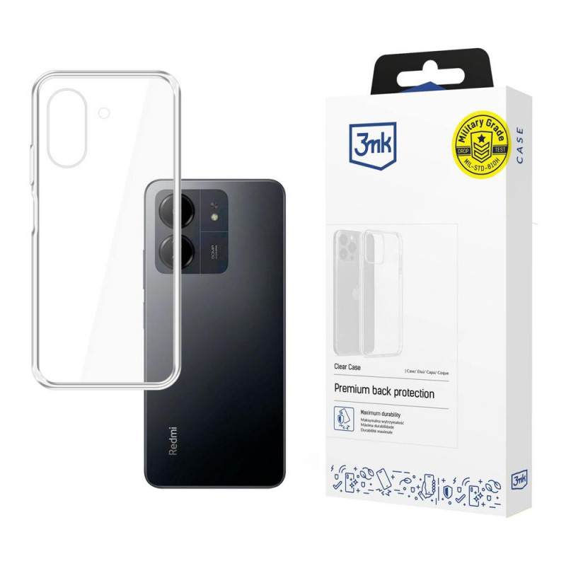 3MK Clear Case Redmi 13C / POCO C65 dėklas, skaidrus