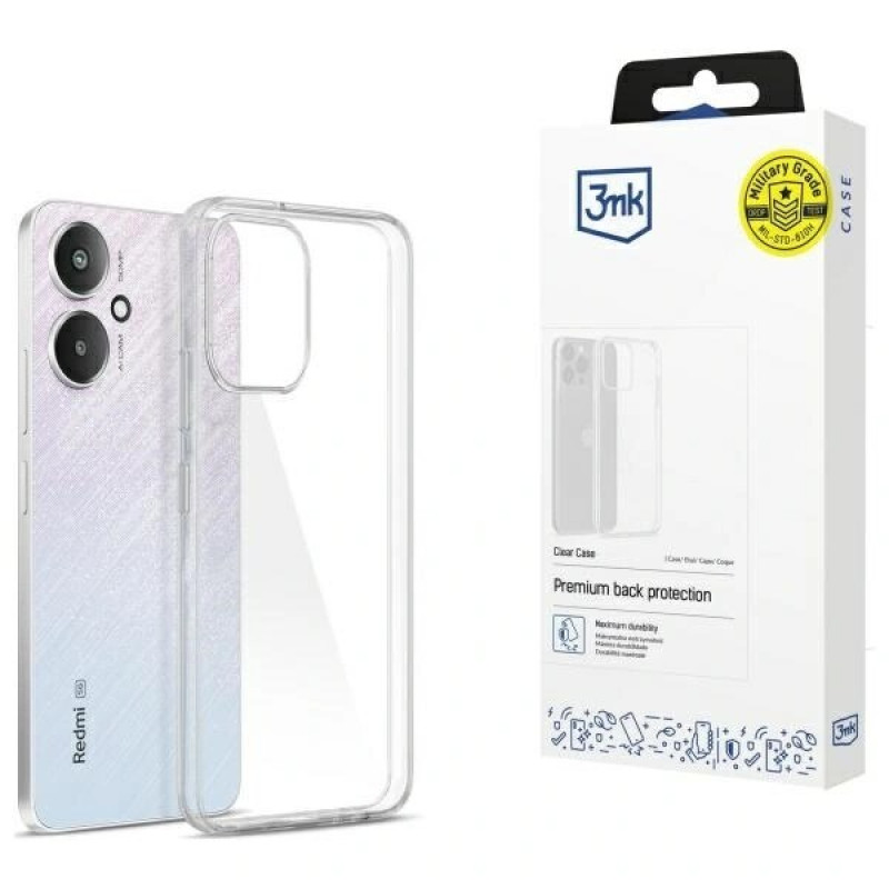 3MK Clear Case Xiaomi Redmi 13C 5G, skaidrus