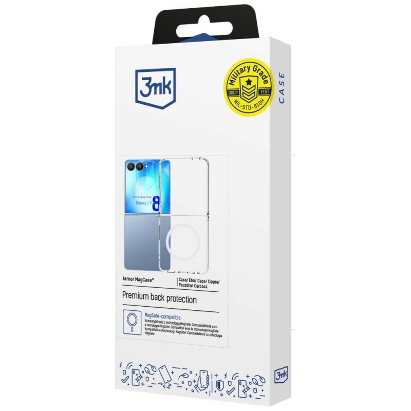 3MK Armor MagCase Samsung Galaxy Z Flip8, skaidrus