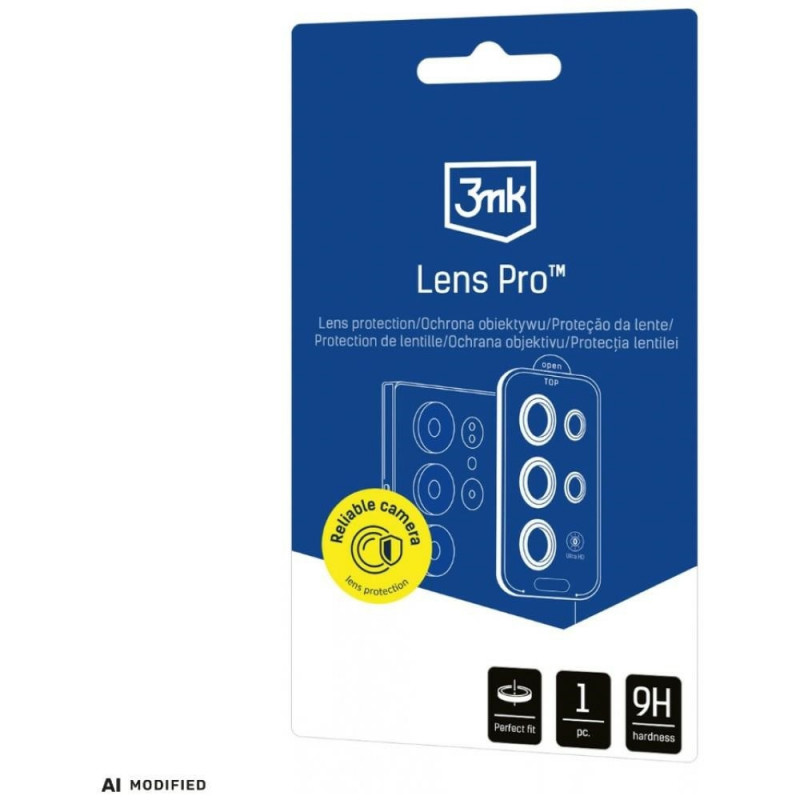 3MK Lens Protection Pro Samsung Galaxy S26 FE kameros objektyvo apsauga, grūdintas stiklas, juoda