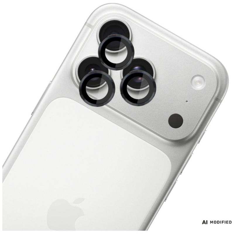 3MK Lens Protection Pro Apple iPhone 18 Pro / 18 Pro Max kameros objektyvo apsauga, grūdintas stiklas, juoda