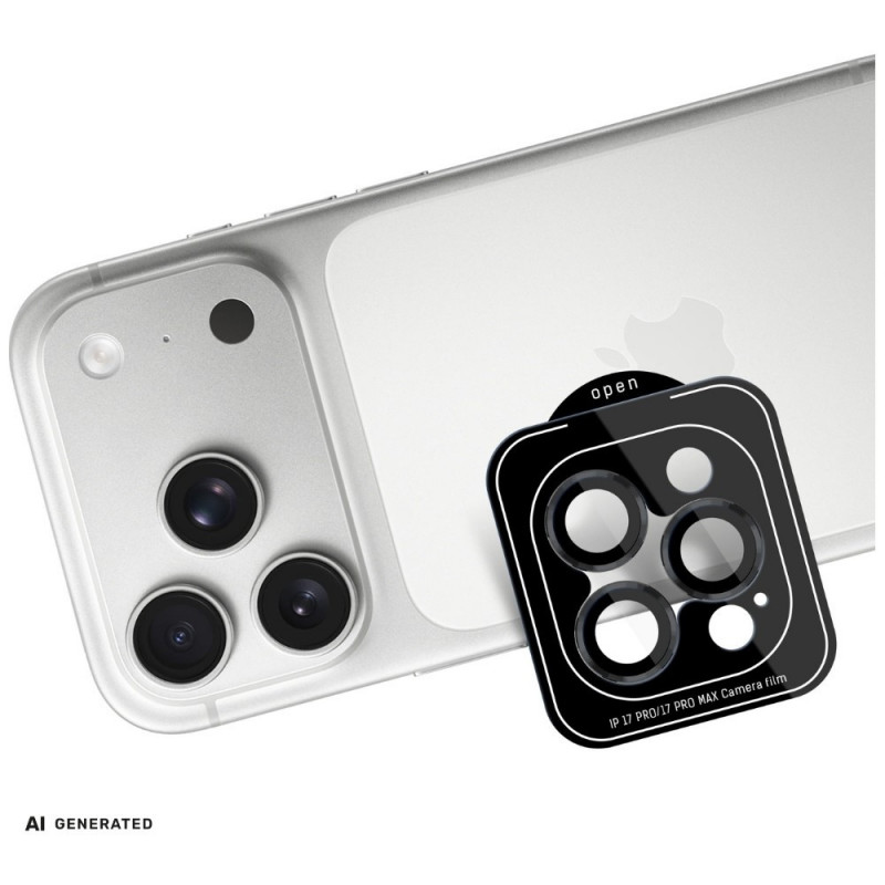 3MK Lens Protection Pro Apple iPhone 18 Pro / 18 Pro Max kameros objektyvo apsauga, grūdintas stiklas, juoda