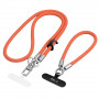 Tech-Protect C10S Rope Crossbody & Wrist telefono dirželių rinkinys, oranžinė/titano