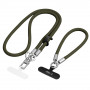 Tech-Protect C10S Rope Crossbody & Wrist telefono dirželių rinkinys, alyvuogių žalia/titano