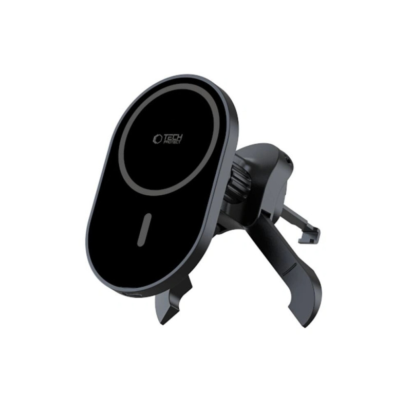 Tech-Protect MM15W-V6 magnetinis MagSafe stabilus automobilinis laikiklis į ventiliacijos groteles su 15W belaidžiu įkrovikliu, juodas