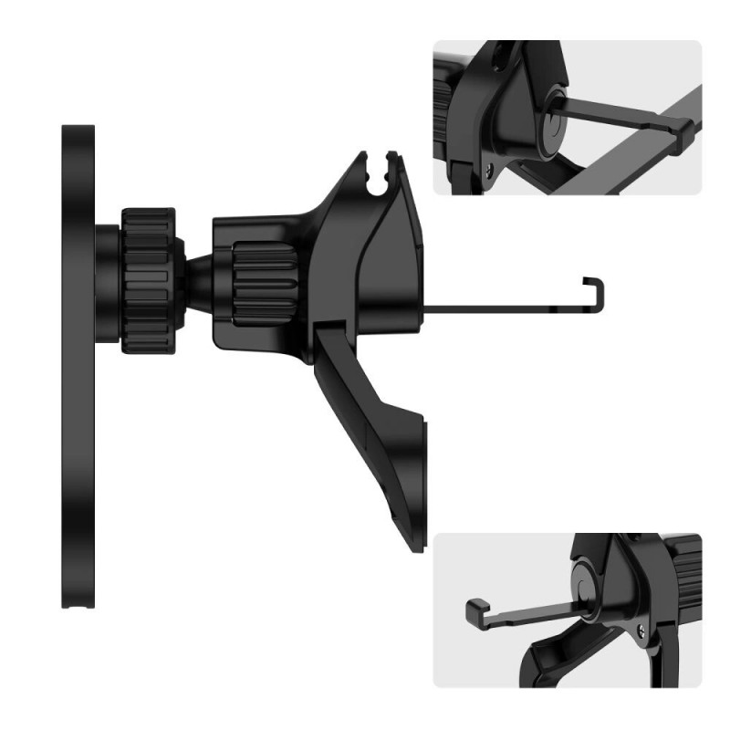 Tech-Protect MM15W-V6 magnetinis MagSafe stabilus automobilinis laikiklis į ventiliacijos groteles su 15W belaidžiu įkrovikliu, juodas
