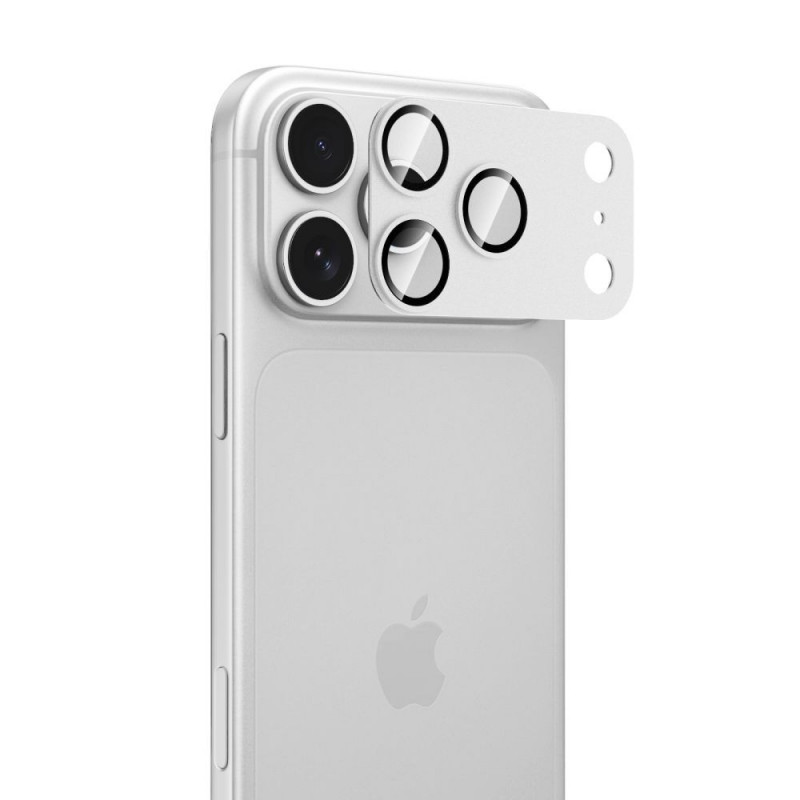Tech-Protect Camfull Fit+ Apple iPhone 18 Pro Max kameros objektyvo apsauga, sidabrinė