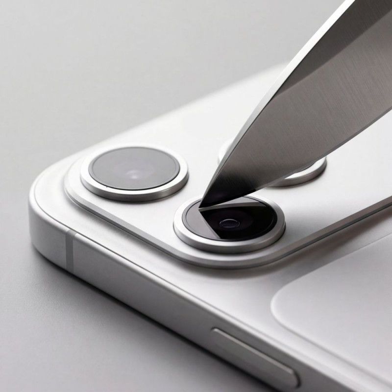 Tech-Protect Camfull Fit+ Apple iPhone 18 Pro Max kameros objektyvo apsauga, sidabrinė