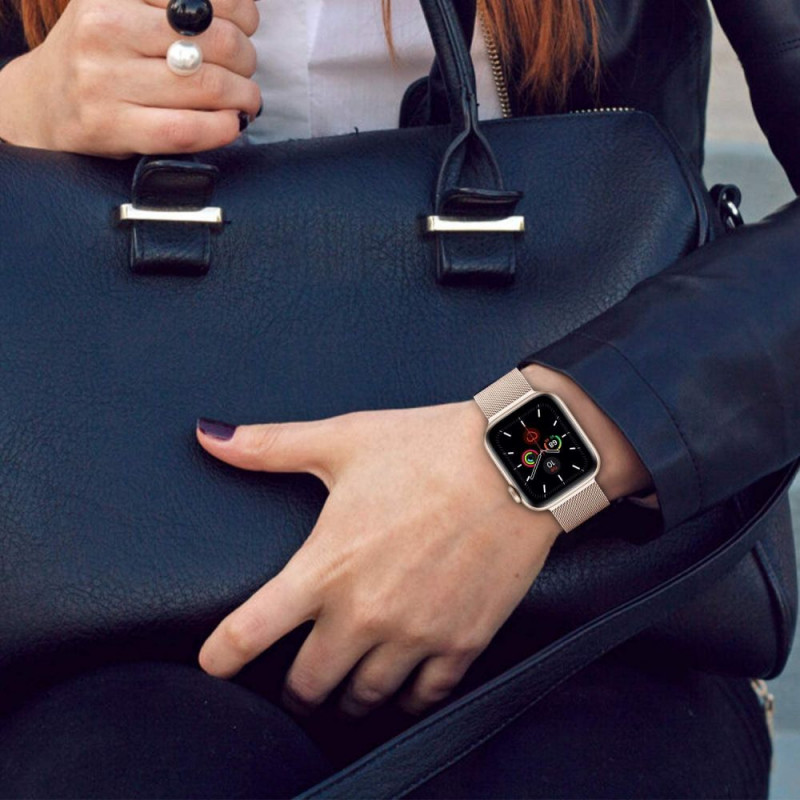 Tech-Protect MilaneseBand Apple Watch 4/5/6/7/SE 44/45 mm nerūdijančio plieno apyrankė, sidabrinė