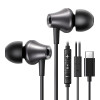 Ugreen EP105 USB-C laidinės įdedamos ausinės, 1.2 m, juodos