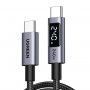Ugreen L530 USB-C į USB-C kabelis, PD 240 W, 480 Mbps, su ekranu, 2 m, juodas