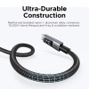 Ugreen L530 USB-C į USB-C kabelis, PD 240 W, 480 Mbps, su ekranu, 2 m, juodas