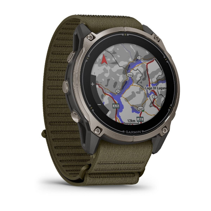 Garmin Enduro 4 GPS išmanusis laikrodis su tamsiai alyvuogių spalvos ComfortFit audinio dirželiu (010-04799-01)