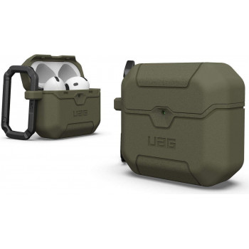 Urban Armor Gear UAG Scout dėklas, skirtas Apple AirPods 4-os kartos, alyvuogių spalvos