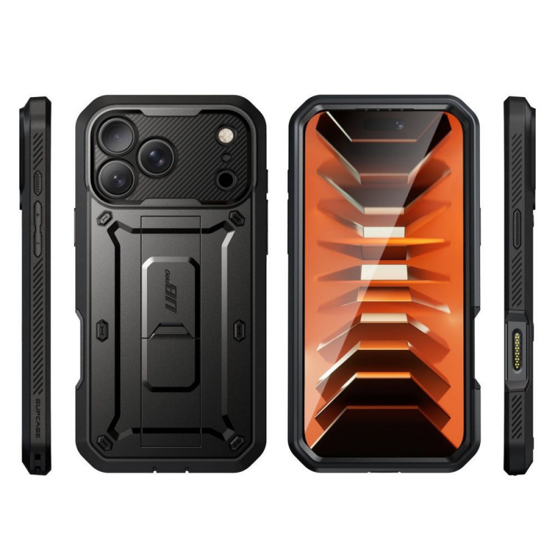 Supcase Unicorn Beetle Pro dėklas Apple iPhone 17 Pro / 18 Pro, juodas
