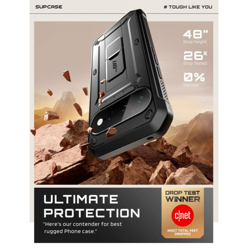 Supcase Unicorn Beetle Pro dėklas, skirtas Google Pixel 11 Pro XL, juodas