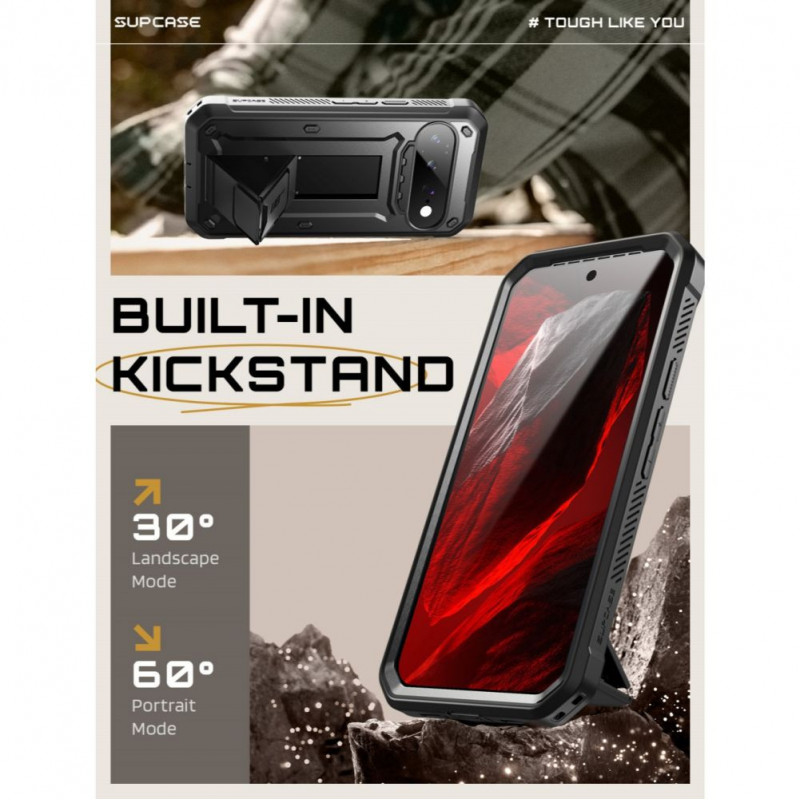 Supcase Unicorn Beetle Pro dėklas, skirtas Google Pixel 11 Pro XL, juodas