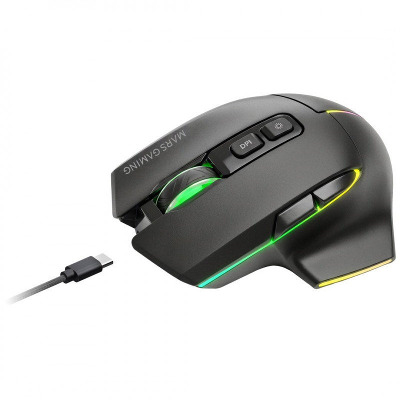Tacens Mars Gaming MMW-VECTOR belaidė žaidimų pelė, 12000 DPI, Bluetooth 5.4, 2.4 GHz