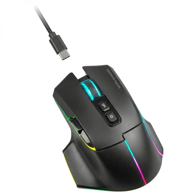 Tacens Mars Gaming MMW-VECTOR belaidė žaidimų pelė, 12000 DPI, Bluetooth 5.4, 2.4 GHz