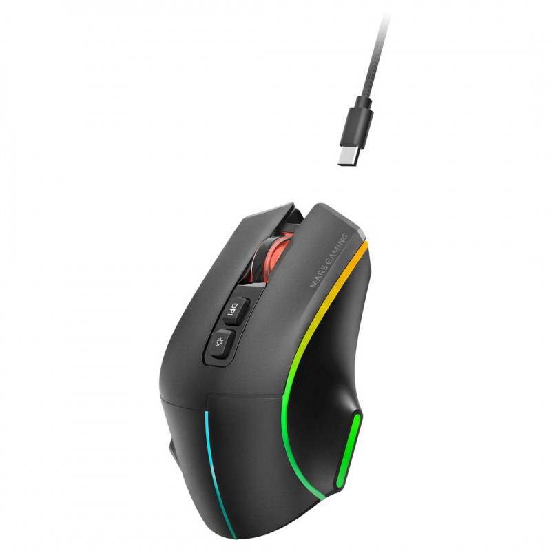 Tacens Mars Gaming MMW-VECTOR belaidė žaidimų pelė, 12000 DPI, Bluetooth 5.4, 2.4 GHz