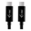 i-tec USB-C įkrovimo kabelis, 1,8 m, USB Power Delivery iki 100 W, juodas