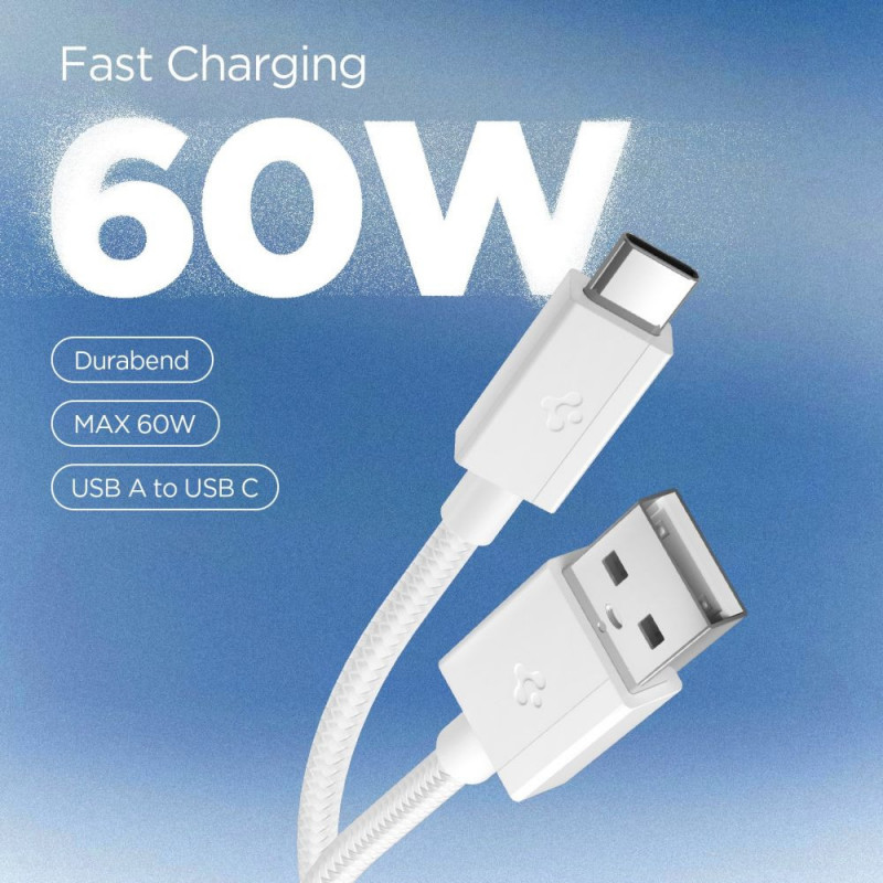 Spigen EB6015AC Essential USB-C kabelis 60W 150 cm, baltas