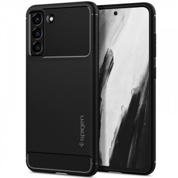 Spigen Rugged Armor dėklas Samsung Galaxy S21 FE, matinė juoda