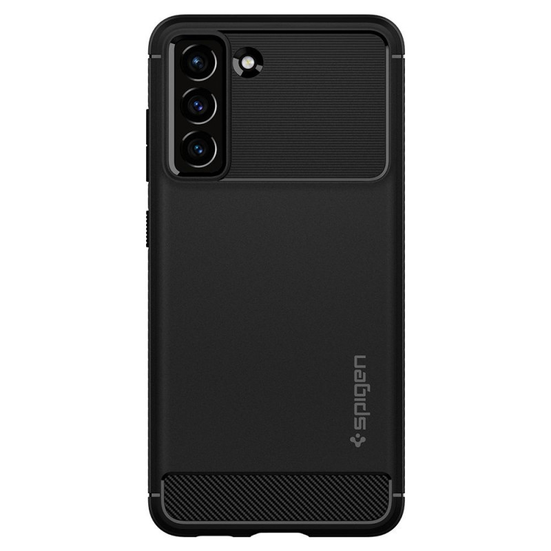 Spigen Rugged Armor dėklas Samsung Galaxy S21 FE, matinė juoda
