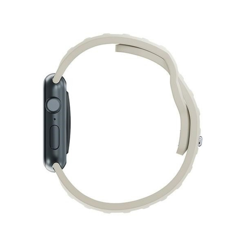 3mk silikoninis laikrodžio dirželis, skirtas Apple Watch 42/44/45/49 mm, smėlio spalvos